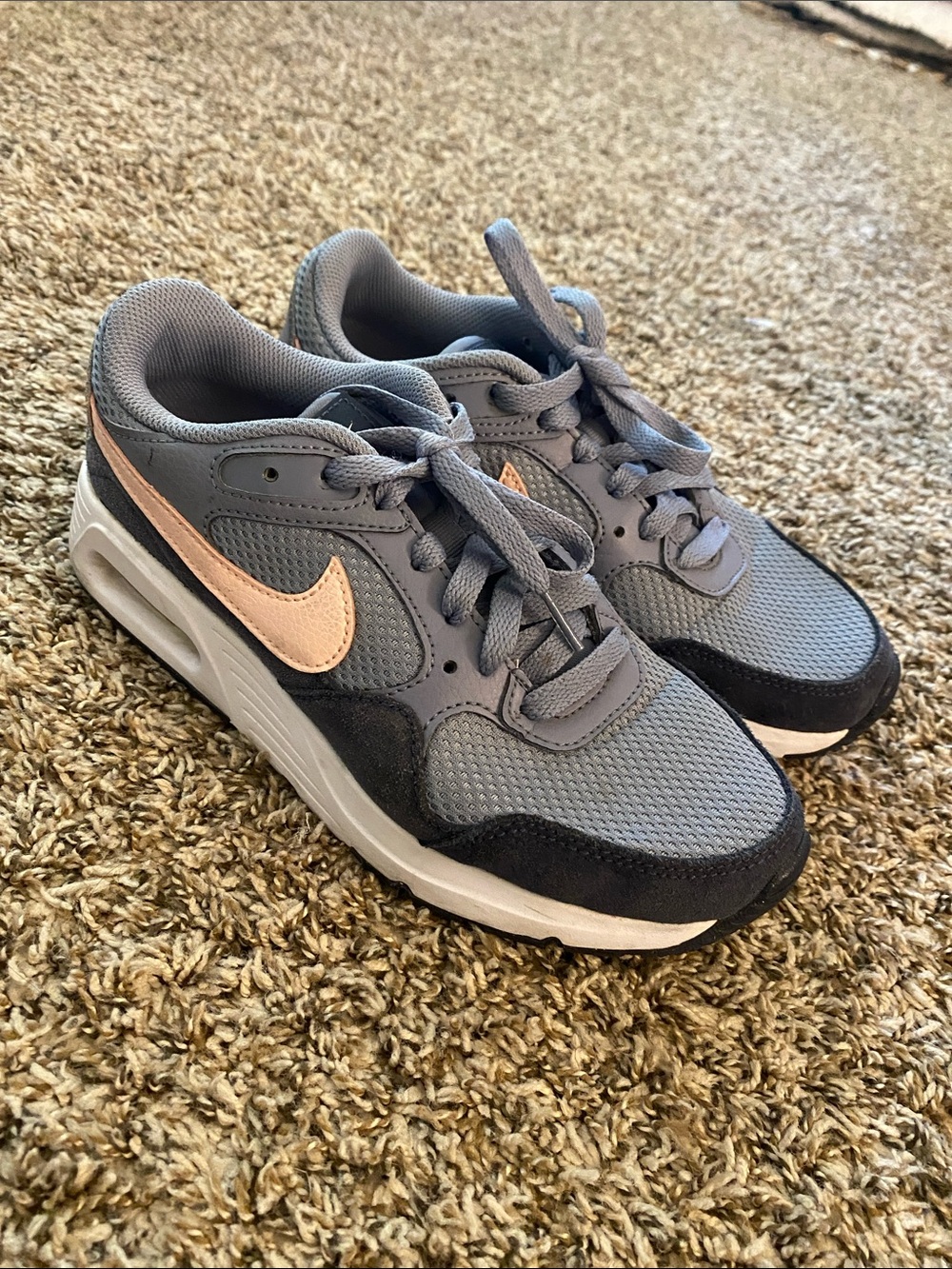 Nike Women's Gray and Pink Low-Top Sneakers